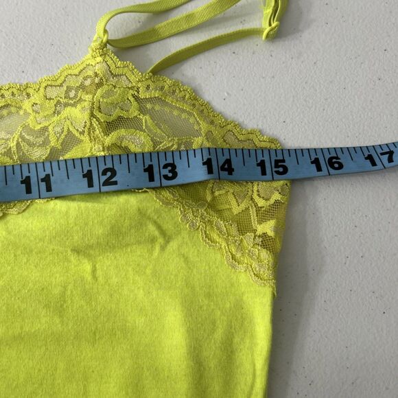 Zanana Outfitters Tank Top Womens M Lime Lace Trim Camisole Feminine Fairy Y2K - Picture 7 of 8